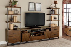 Sedley Walnut/Black Metal Side Pier - Ornate Home