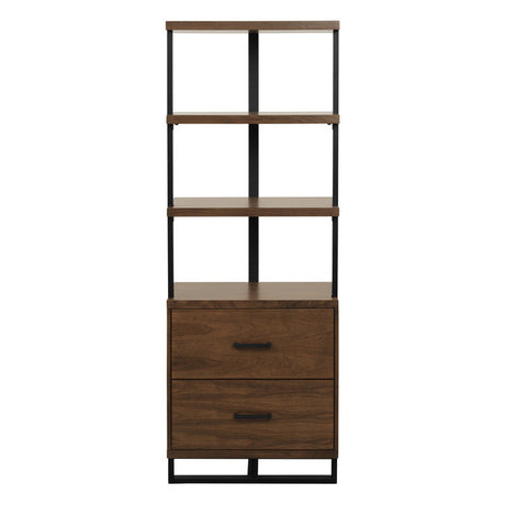 Sedley Walnut/Black Metal Side Pier - Ornate Home