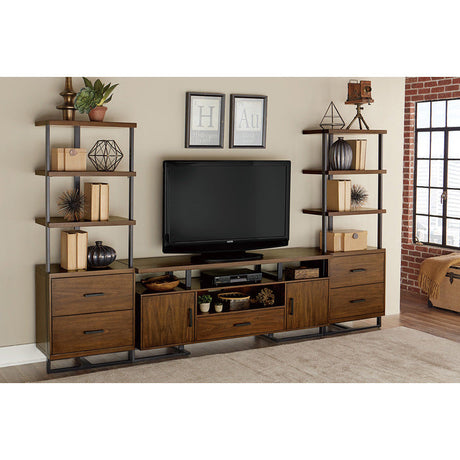 Sedley Walnut/Black TV Stand - Ornate Home