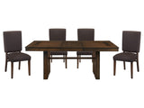 Sedley Walnut-/ Chocolate 5-piece Dinig Table Set - Ornate Home