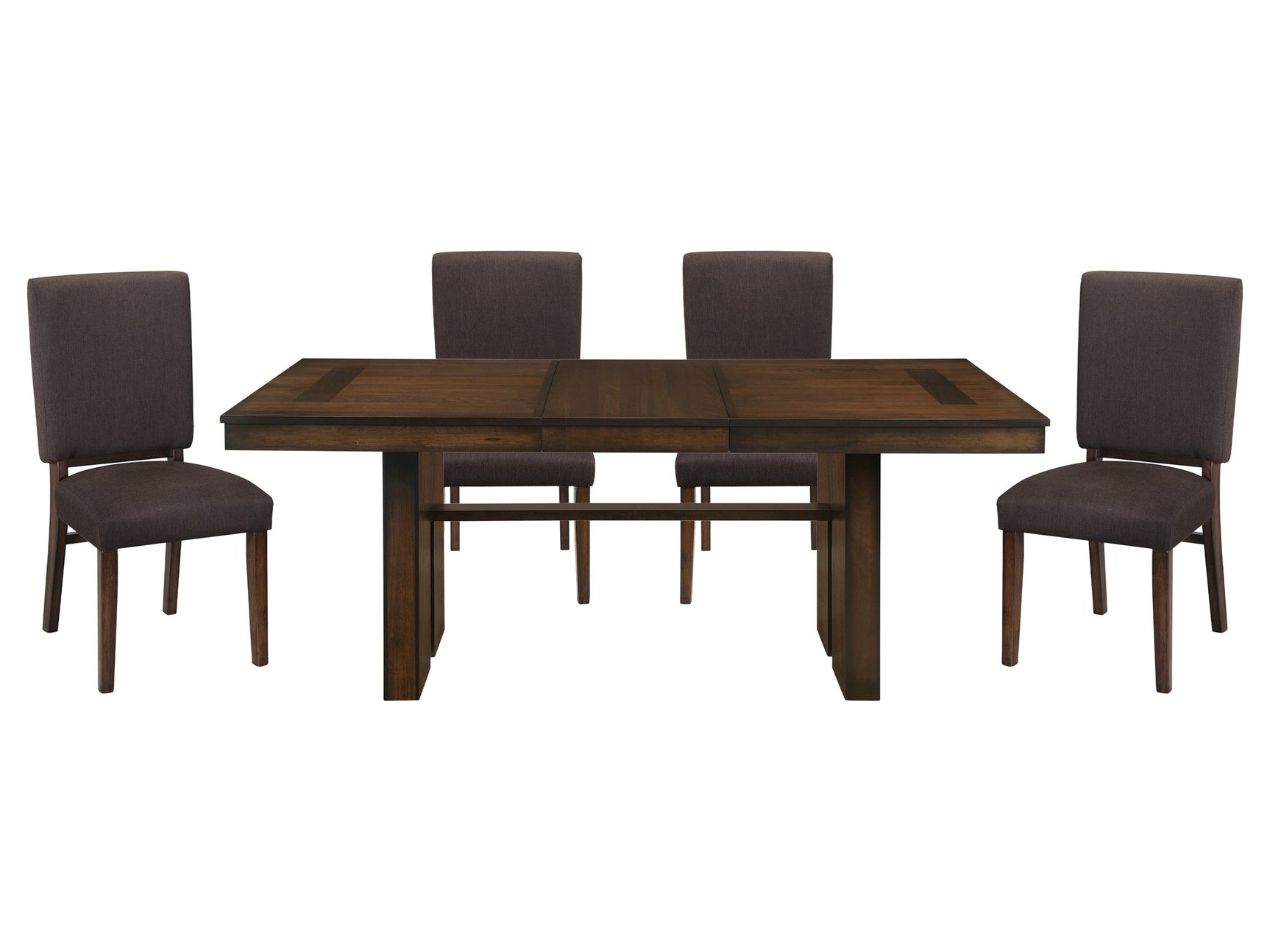 Sedley Walnut-/ Chocolate 5-piece Dinig Table Set - Ornate Home