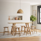 Sedona Natural Wood Stool (Set of 2) - Ornate Home
