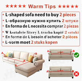 Seersucker Sofa Slipcover with Skirt Stretch Couch Slipcover Easy Fit Universal Furniture Protector - Ornate Home