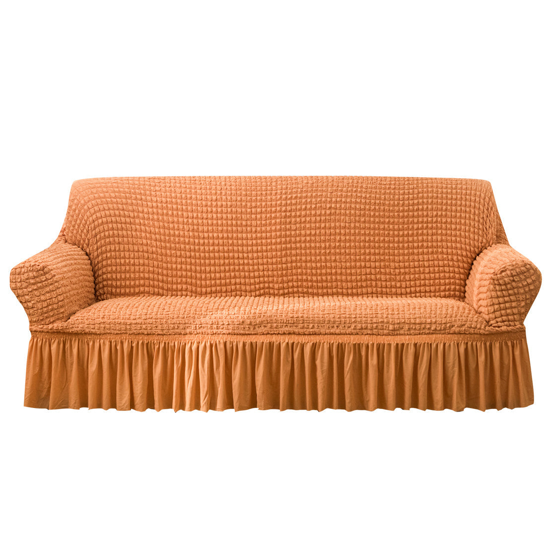Seersucker Sofa Slipcover with Skirt Stretch Couch Slipcover Easy Fit Universal Furniture Protector - Ornate Home