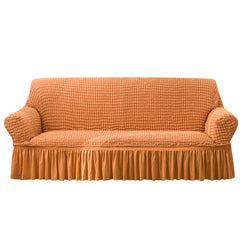 Seersucker Sofa Slipcover with Skirt Stretch Couch Slipcover Easy Fit Universal Furniture Protector - Ornate Home