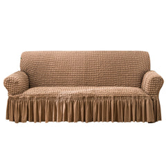 Seersucker Sofa Slipcover with Skirt Stretch Couch Slipcover Easy Fit Universal Furniture Protector - Ornate Home