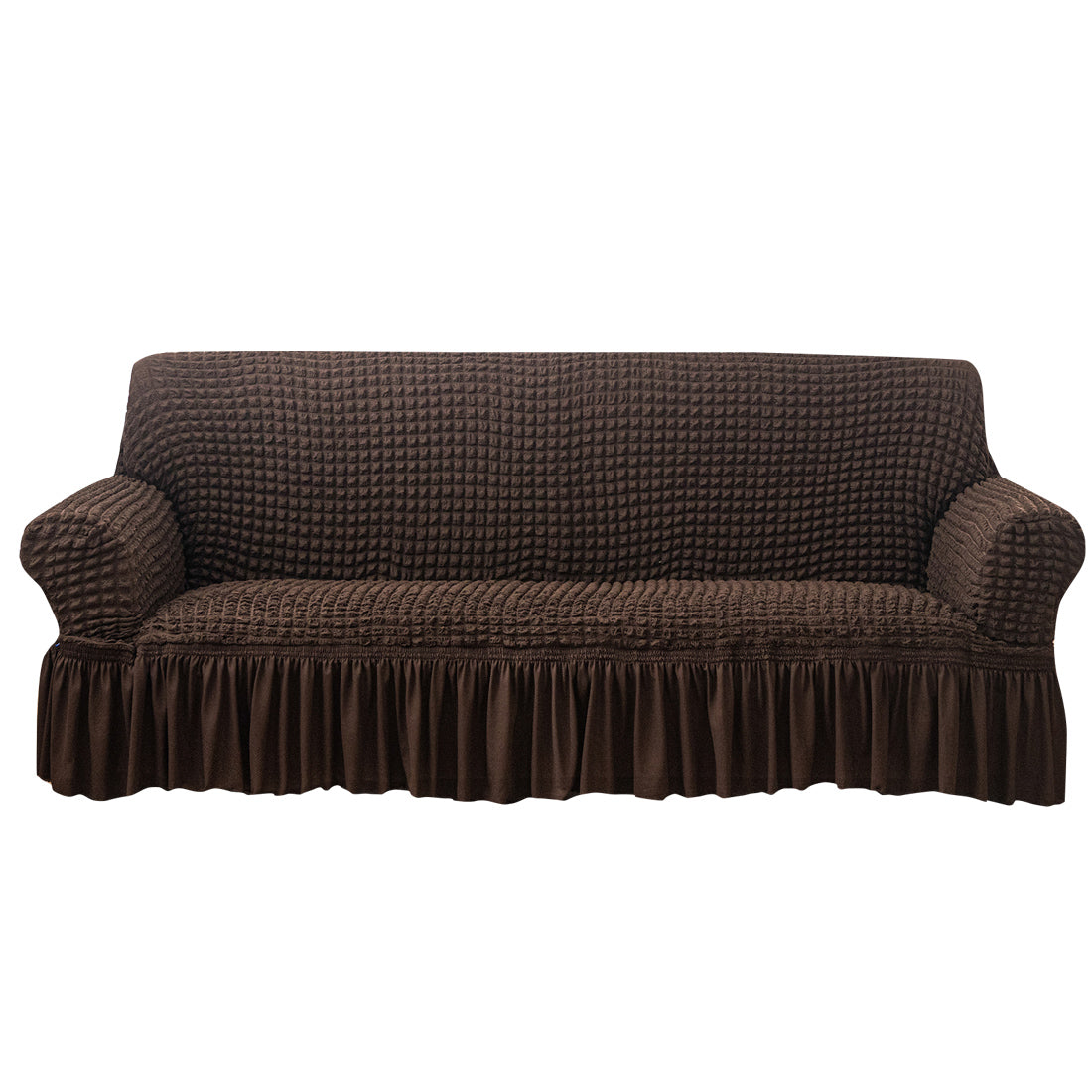 Seersucker Sofa Slipcover with Skirt Stretch Couch Slipcover Easy Fit Universal Furniture Protector - Ornate Home