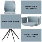 Segismunda Light Blue Side Chair - Ornate Home