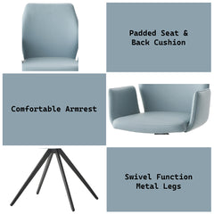 Segismunda Light Blue Side Chair - Ornate Home