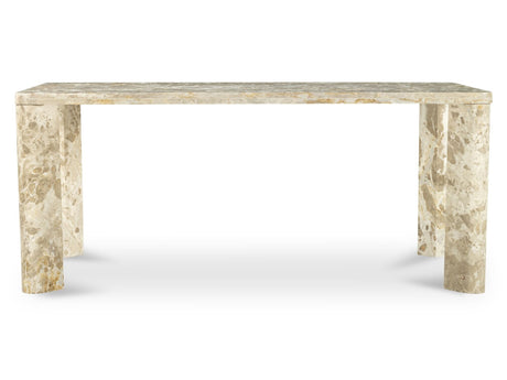 Segment Beige Panther Stone Dining Table - Ornate Home