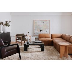 Segment Jetty Black Coffee Table - Ornate Home