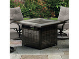 Segovia Black & Gray Fire Pit Table - Ornate Home