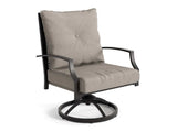 Segovia Black & Gray Swivel Chair (Set of 4) - Ornate Home