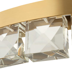 Segovia Brass Round Crystal LED Chandelier - Ornate Home
