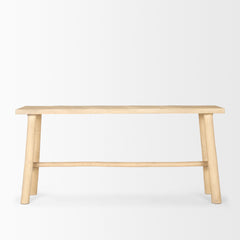 Sekou Light Brown Wooden Craftsman Console Table
