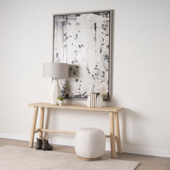 Sekou Light Brown Wooden Craftsman Console Table