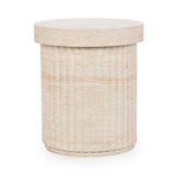 Selah Capri Limestone Outdoor Accent Table - Ornate Home