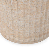 Selah Capri Limestone Outdoor Accent Table - Ornate Home