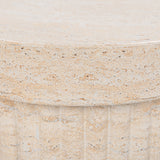 Selah Capri Limestone Outdoor Accent Table - Ornate Home