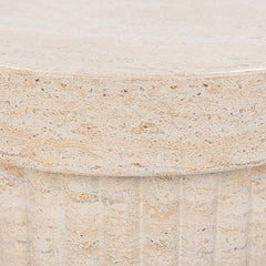 Selah Capri Limestone Outdoor Accent Table - Ornate Home