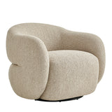 Selby Linen Textured Woven Fabric Swivel Accent Chair - Ornate Home