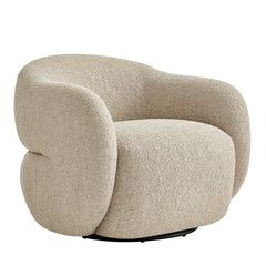 Selby Linen Textured Woven Fabric Swivel Accent Chair - Ornate Home