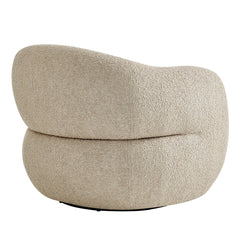 Selby Linen Textured Woven Fabric Swivel Accent Chair - Ornate Home