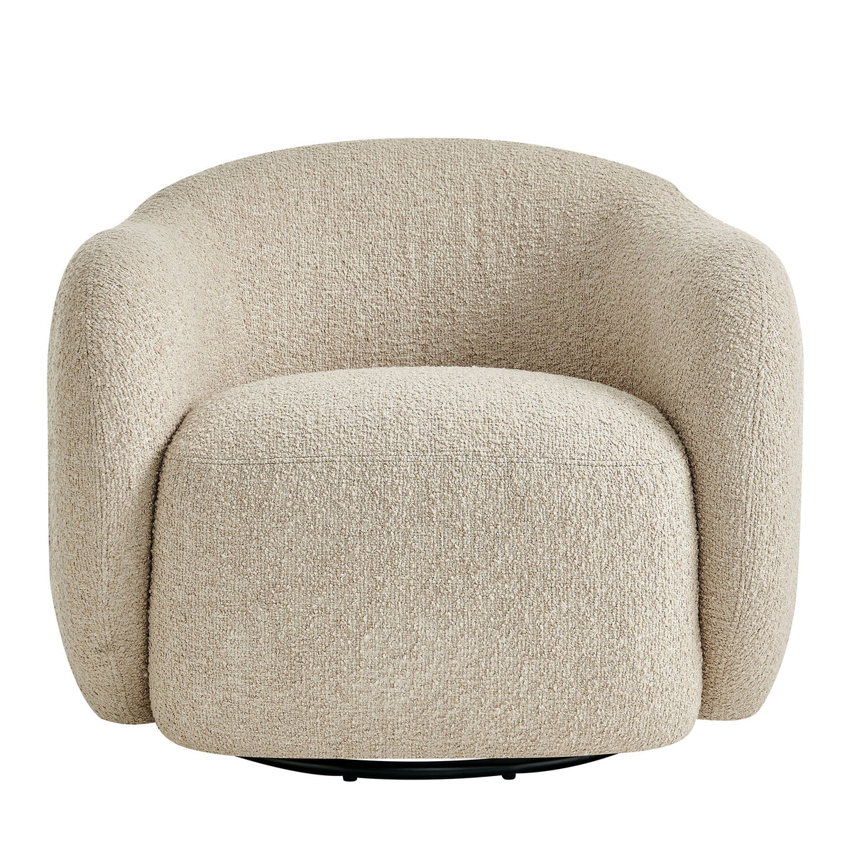 Selby Linen Textured Woven Fabric Swivel Accent Chair - Ornate Home