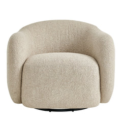 Selby Linen Textured Woven Fabric Swivel Accent Chair - Ornate Home