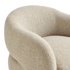 Selby Linen Textured Woven Fabric Swivel Accent Chair - Ornate Home