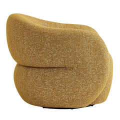 Selby Mustard Textured Woven Fabric Swivel Accent Chair - Ornate Home