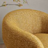Selby Mustard Textured Woven Fabric Swivel Accent Chair - Ornate Home