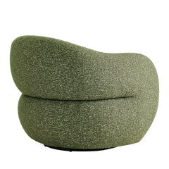 Selby Olive Textured Woven Fabric Swivel Accent Chair - Ornate Home