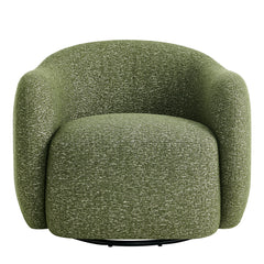 Selby Olive Textured Woven Fabric Swivel Accent Chair - Ornate Home