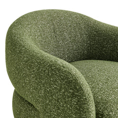 Selby Olive Textured Woven Fabric Swivel Accent Chair - Ornate Home