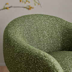 Selby Olive Textured Woven Fabric Swivel Accent Chair - Ornate Home