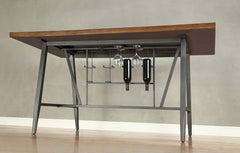 Selbyville Espresso Counter Height Table Glass Insert - Ornate Home
