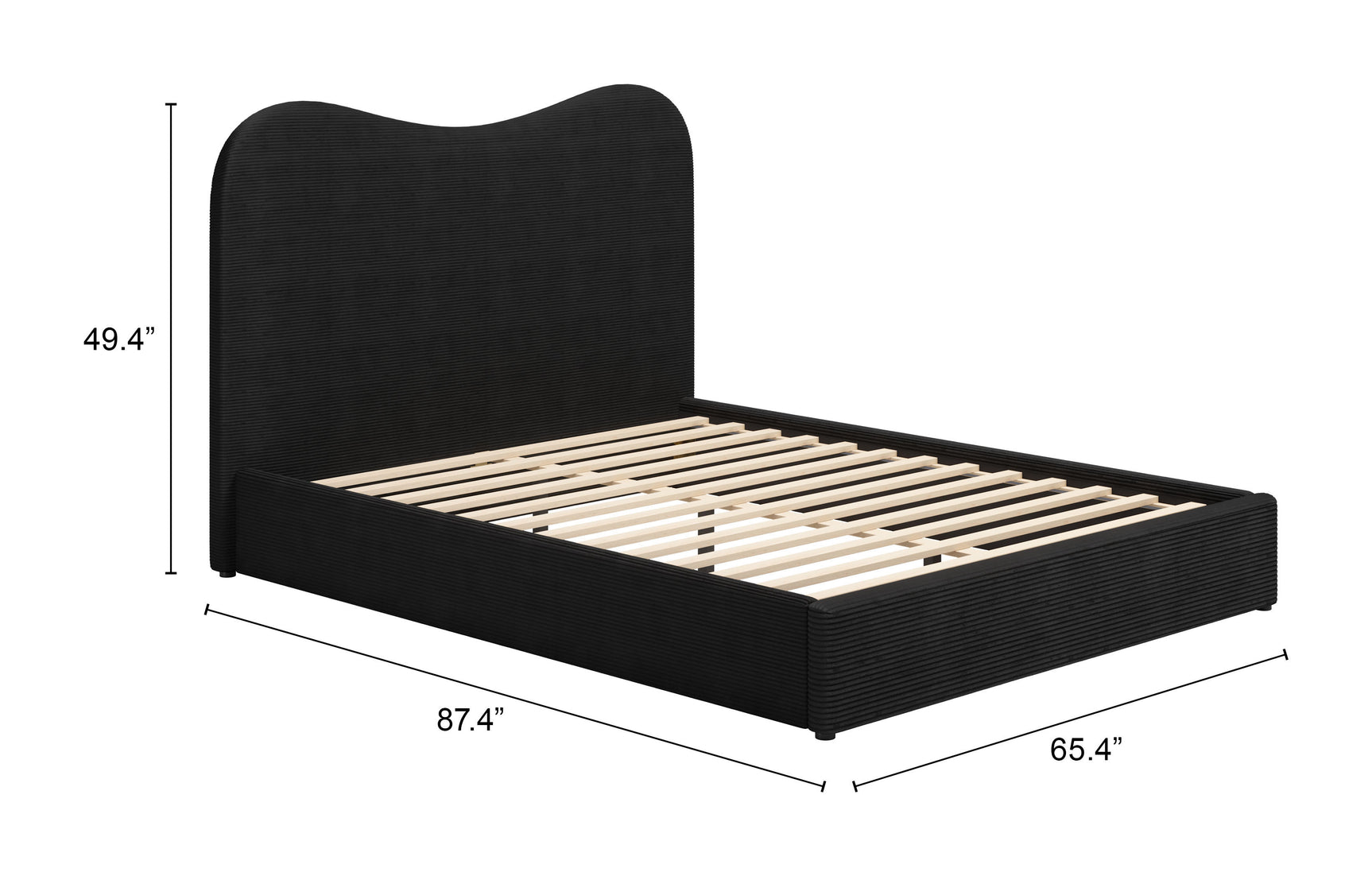 Sele Black Queen Bed