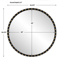 Sele Oversized Round Mirror - Ornate Home