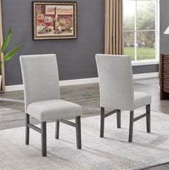 Selena Gray 19"W Fabric Dining Side Chair (Set of 2) - Ornate Home