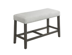 Selena Gray 40"W Fabric Counter Height Bench - Ornate Home
