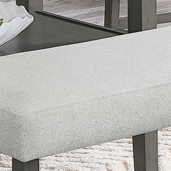 Selena Gray 40"W Fabric Counter Height Bench - Ornate Home
