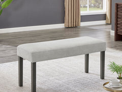 Selena Gray 40"W Fabric Dining Bench - Ornate Home