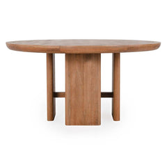 Selena Pottery Brown Round Dining Table - Ornate Home
