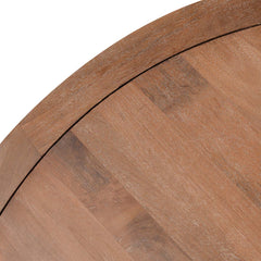 Selena Pottery Brown Round Dining Table - Ornate Home