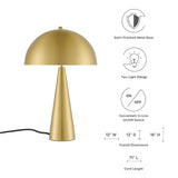 Selena Satin Brass Metal Table Lamp - Ornate Home