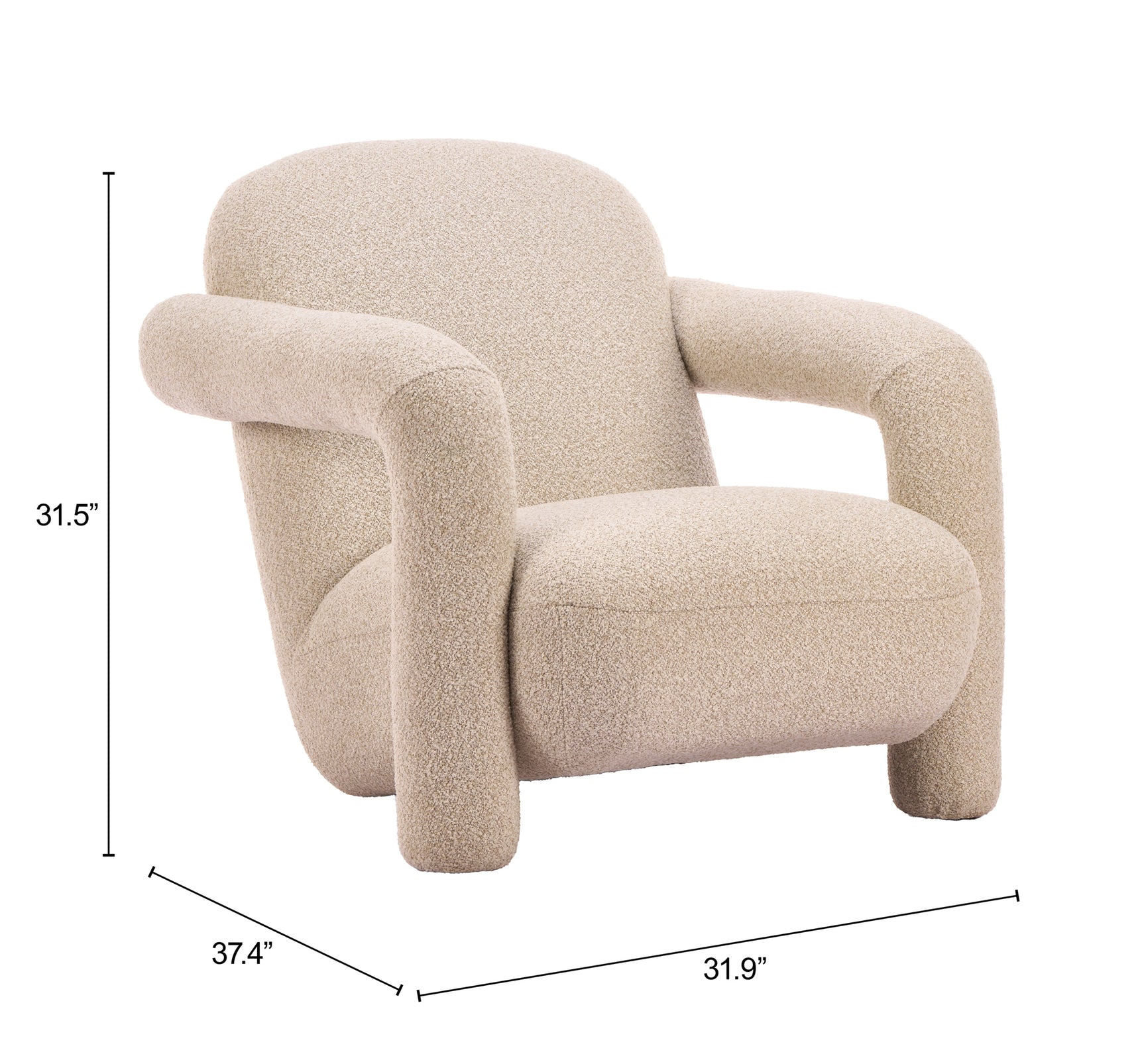 Selenya Beige Accent Chair