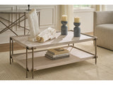 Selkie White Oak/Bronze Cocktail Table - Ornate Home