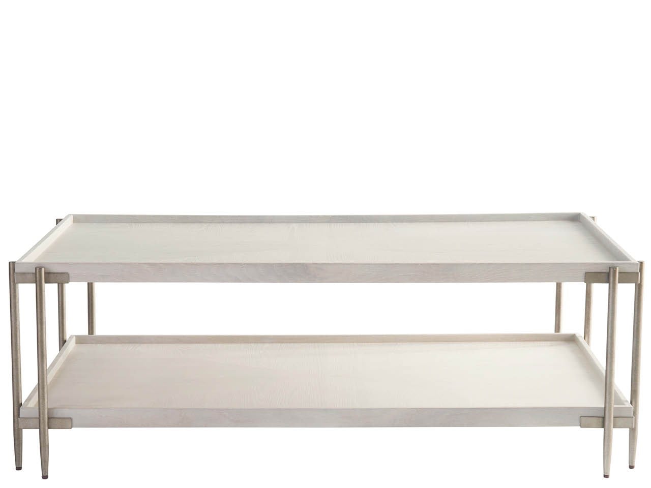 Selkie White Oak/Bronze Cocktail Table - Ornate Home