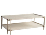 Selkie White Oak/Bronze Cocktail Table - Ornate Home